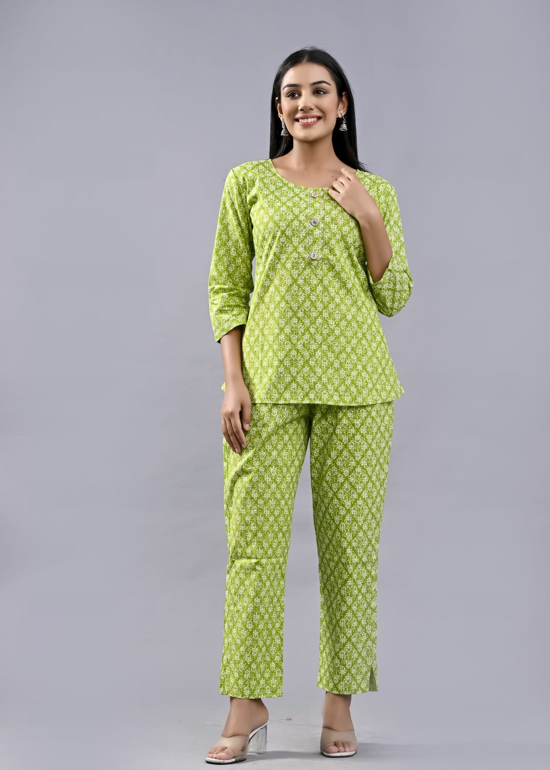 RUBICORN  WOMEN PRINTED COTTON TOP AND PANT - Image 6