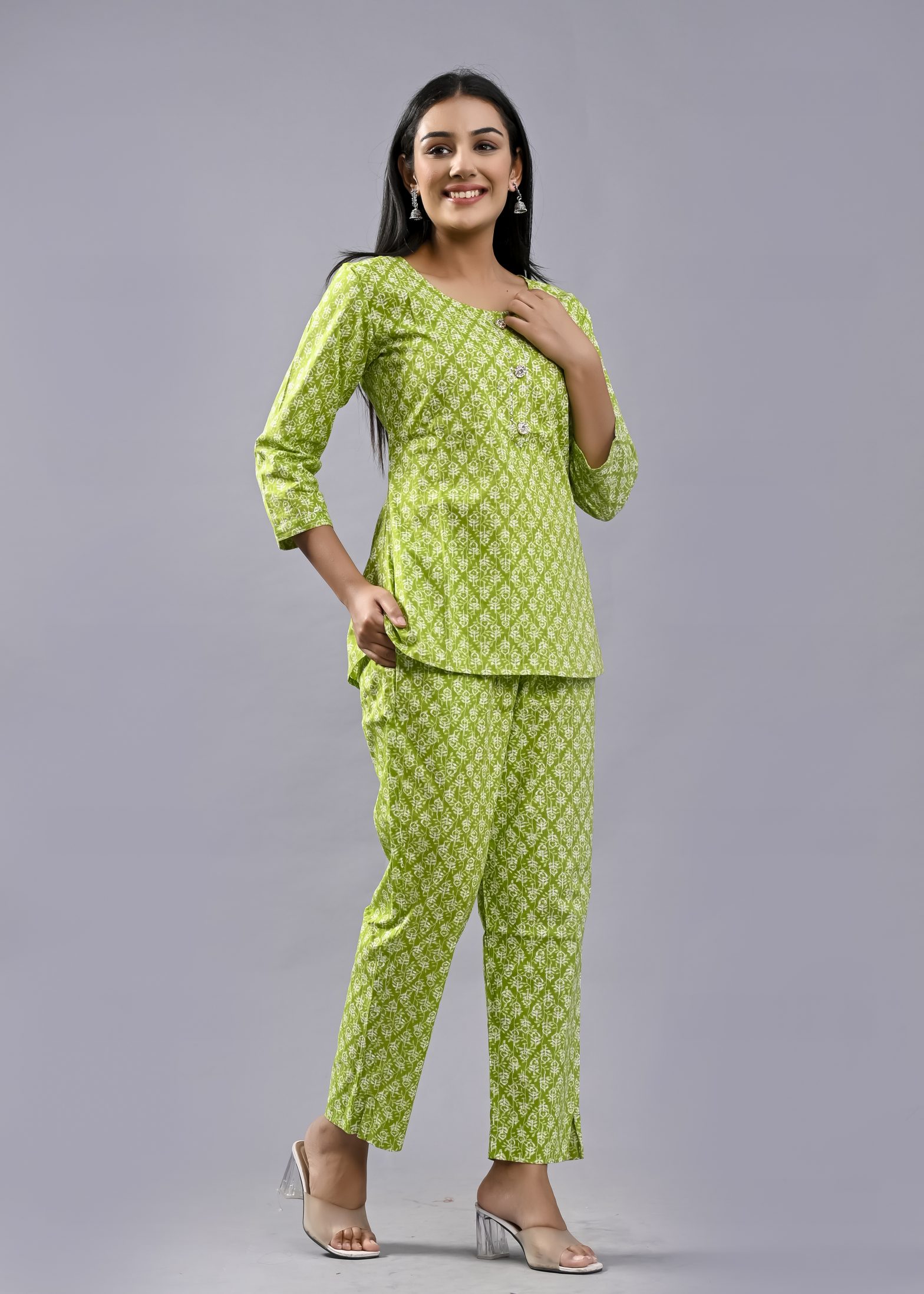 RUBICORN  WOMEN PRINTED COTTON TOP AND PANT - Image 5