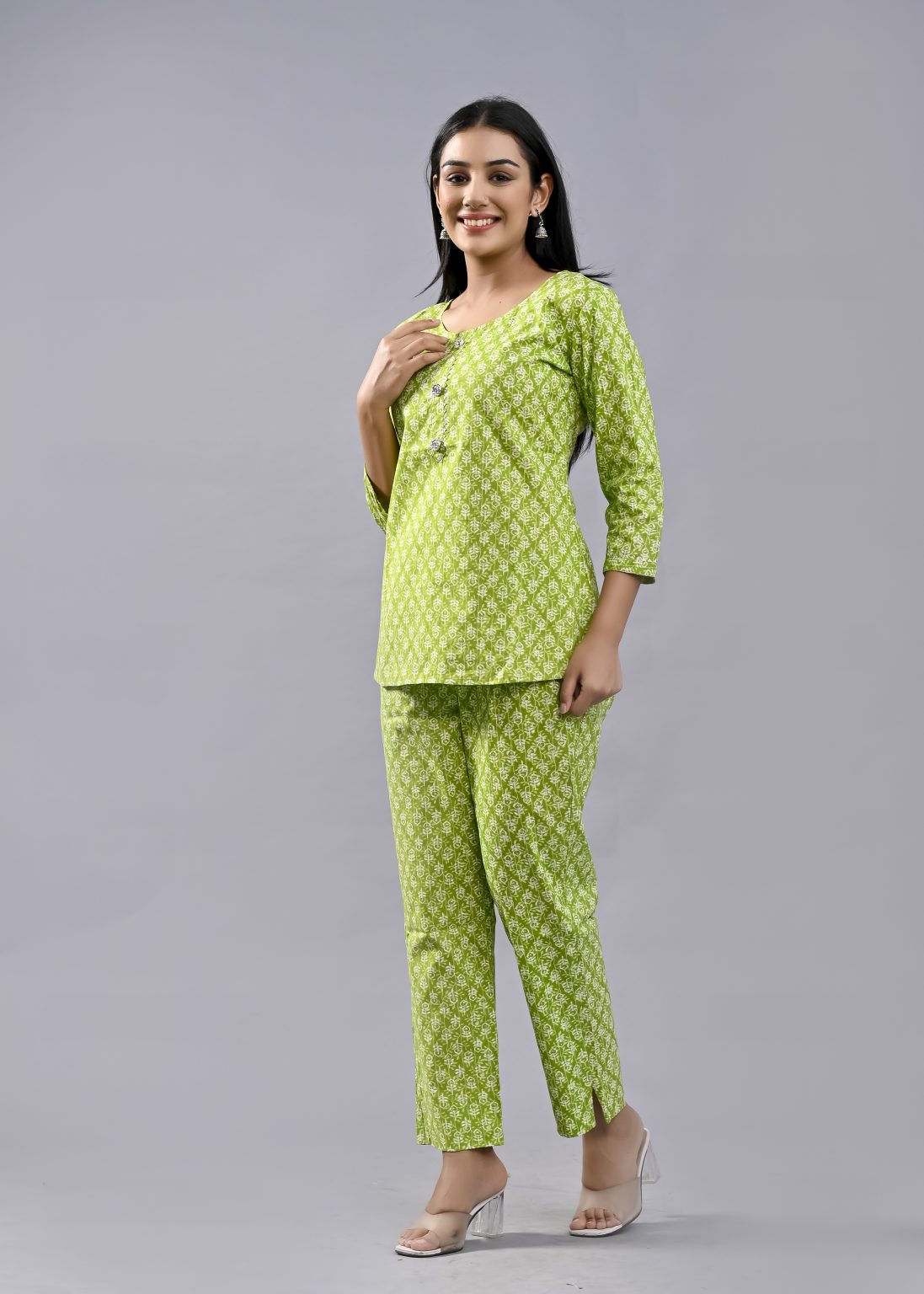 RUBICORN  WOMEN PRINTED COTTON TOP AND PANT - Image 4