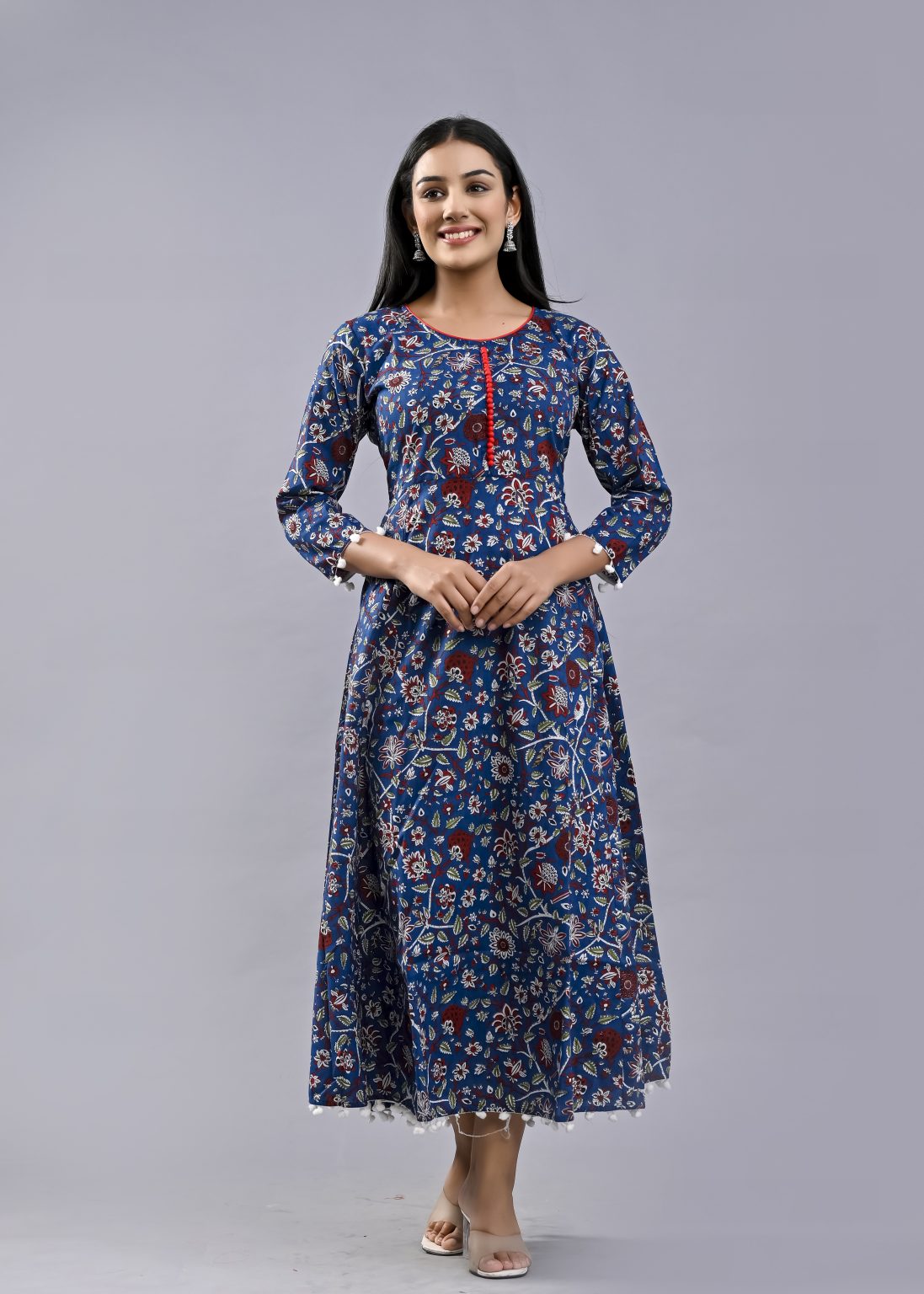 COTTON PRINTED DESIGENR DRESS - Image 5