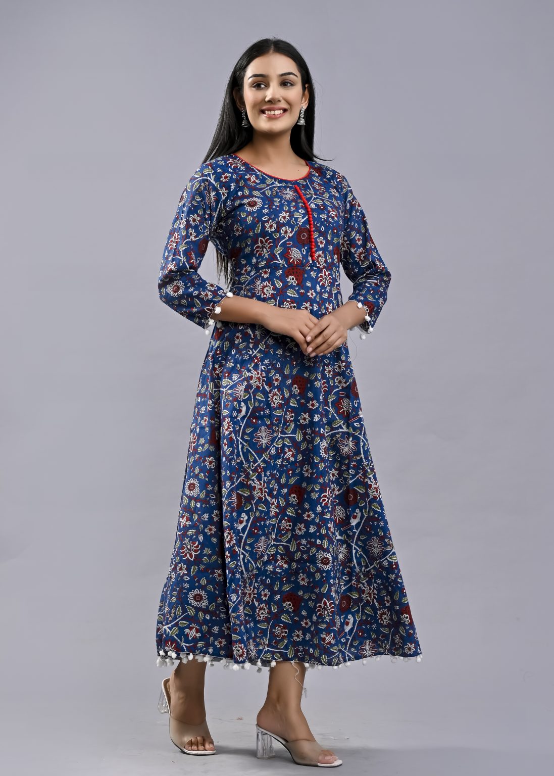COTTON PRINTED DESIGENR DRESS - Image 3