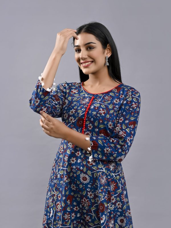 COTTON PRINTED DESIGENR DRESS