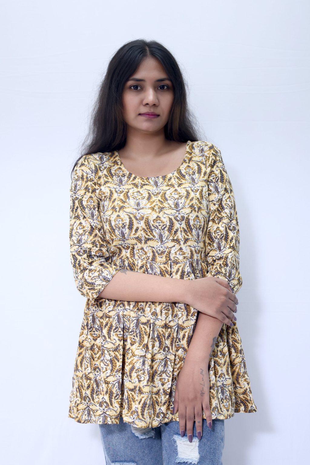 BAGRU KALAMKARI GATHERING TOP - Image 2