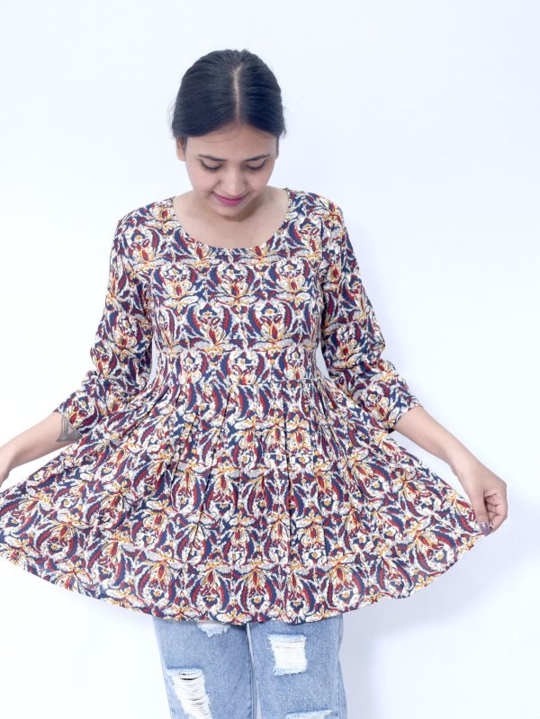 BAGRU KALAMKARI FLORAL GATHERING TOP