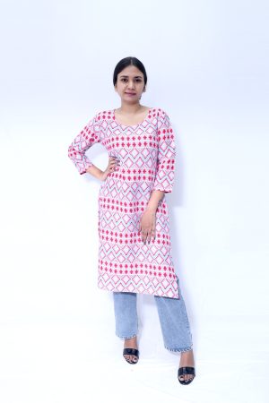 PRINTED RAYON COMFORT KURTI