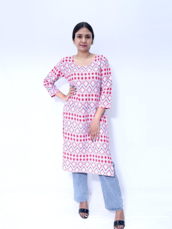 PRINTED RAYON COMFORT KURTI