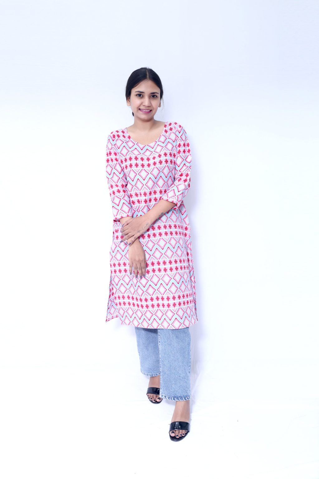 PRINTED RAYON COMFORT KURTI - Image 4