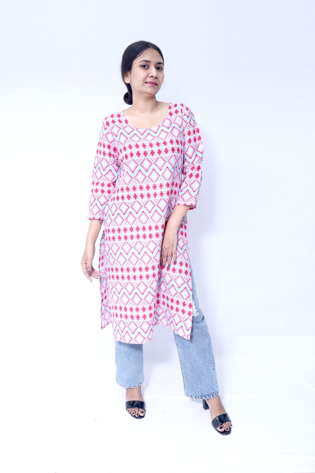 PRINTED RAYON COMFORT KURTI - Image 3