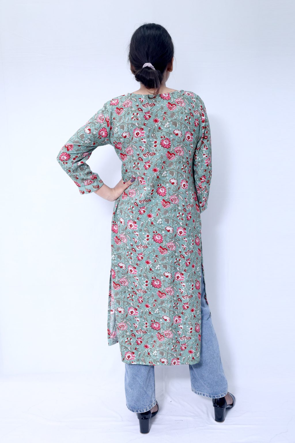 KALAMKARI FLORAL PRINT KURTI - Image 4