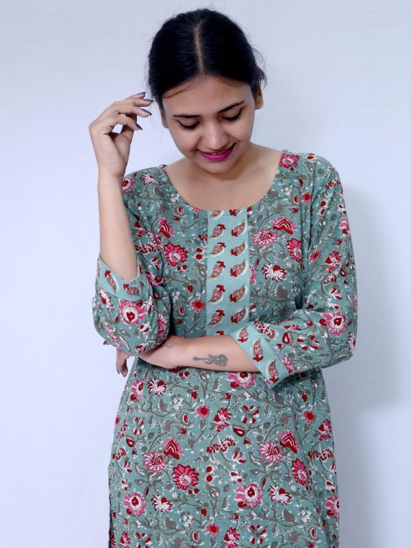 KALAMKARI FLORAL PRINT KURTI